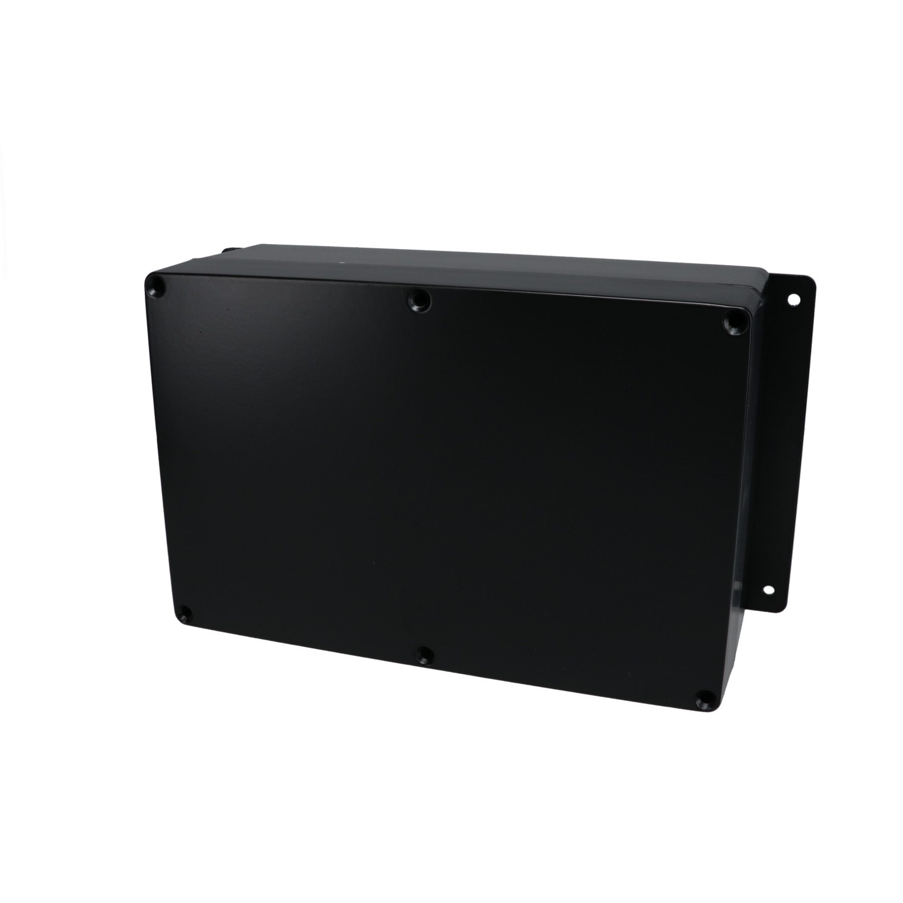 Aluminum Enclosure with Mounting Flanges Black AN-2808-AB