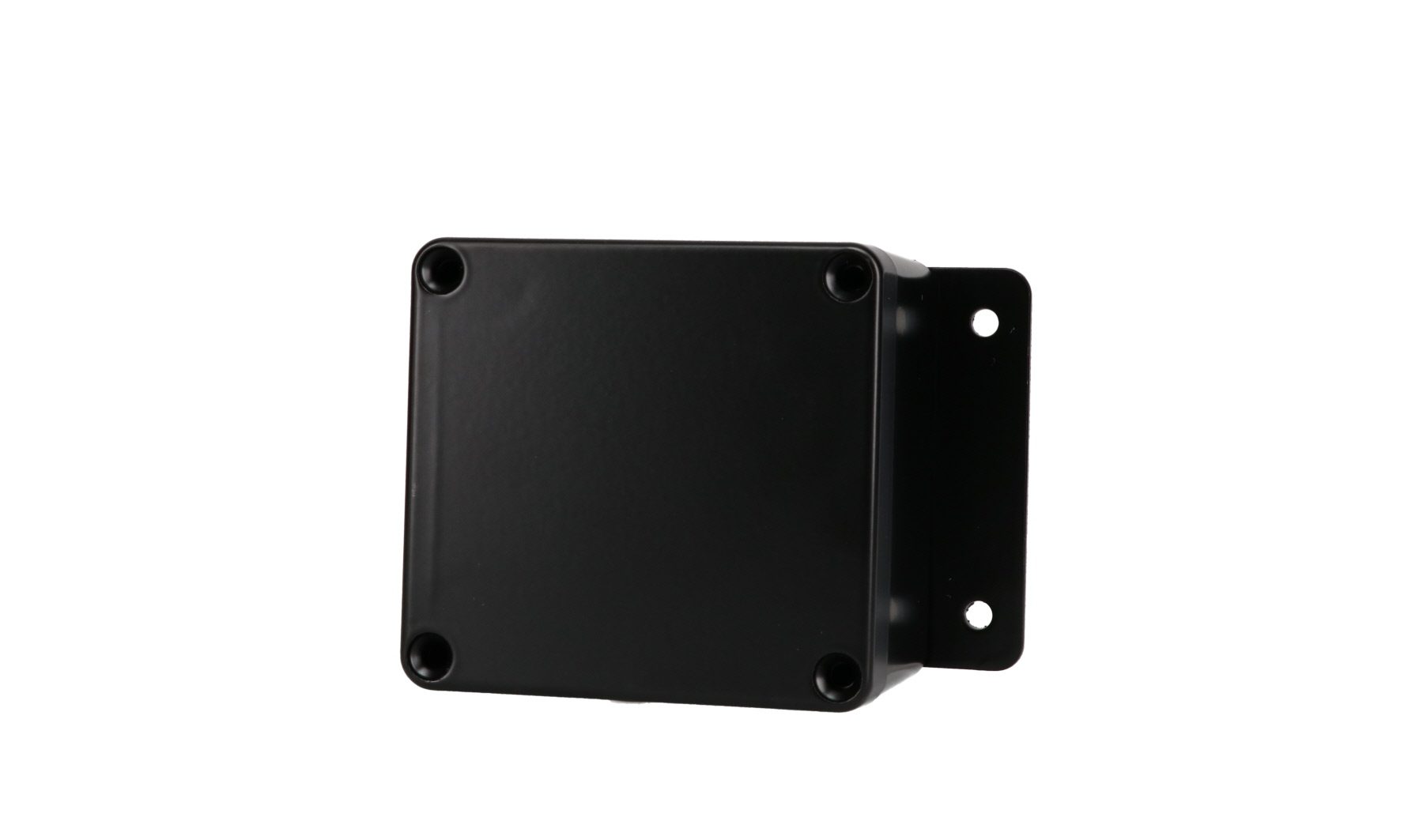 Aluminum Enclosure with Mounting Flanges Black AN-2812-AB