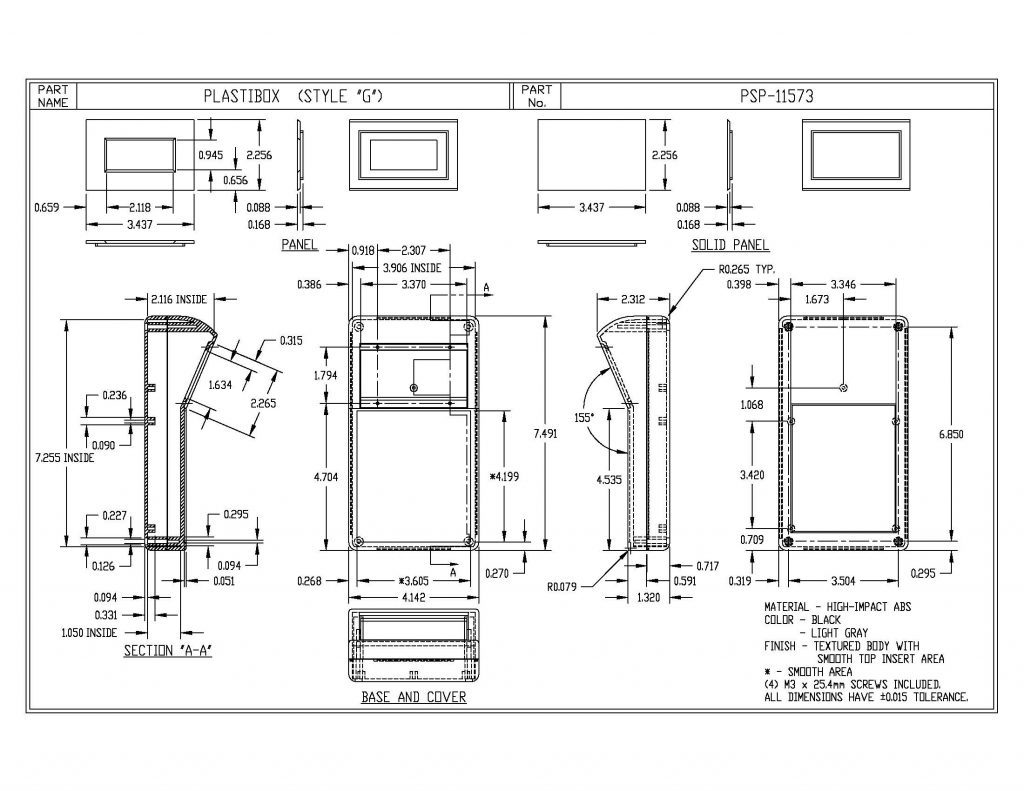 PSP-11573-B Dimensions