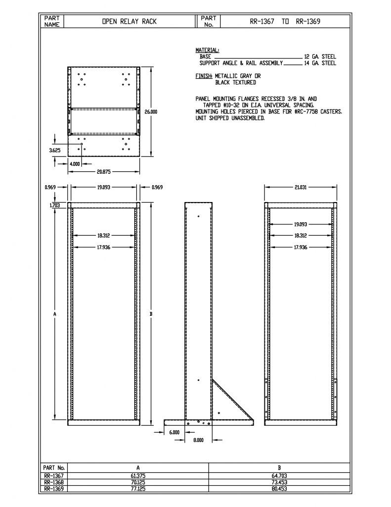 RR-1368-BT Dimensions