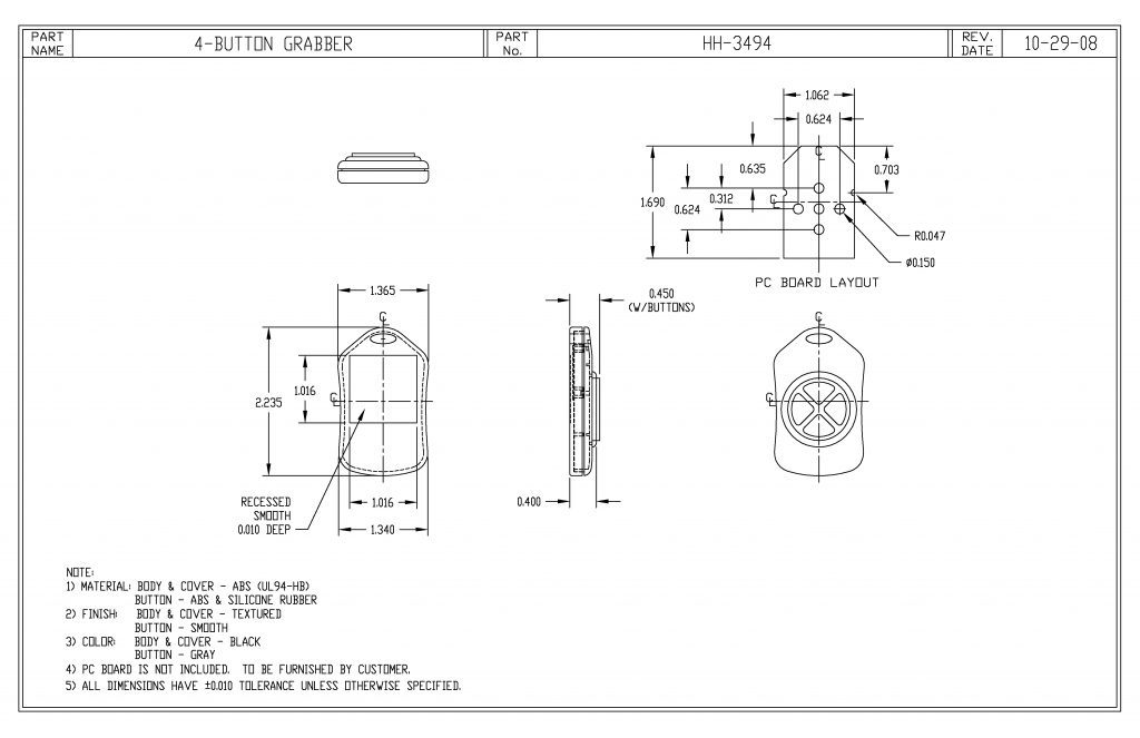 HH-3494 Dimensions