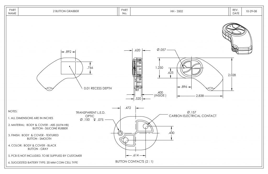 HH-3502 Dimensions
