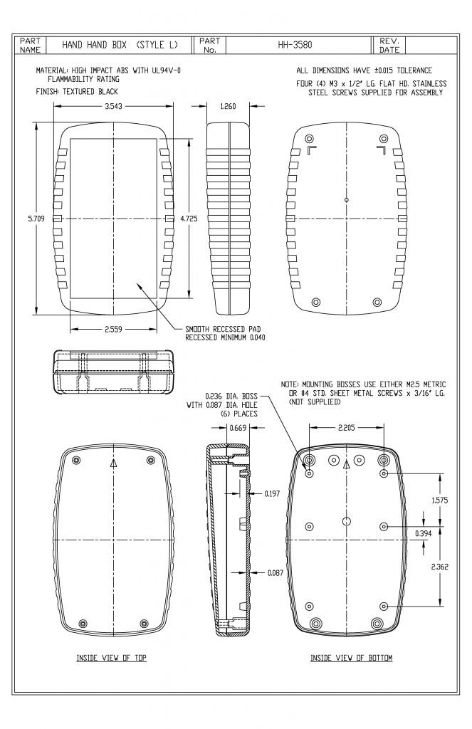 HH-3580-B Dimensions