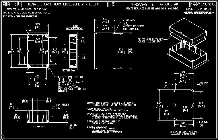 AN-2808-A Dimensions