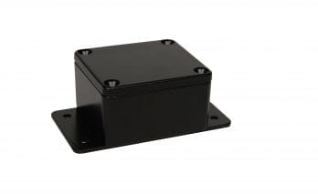 Aluminum Enclosure with Mounting Flanges Black AN-2801-AB