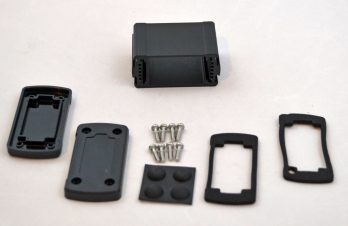 Extruded Aluminum Enclosure Black with plastic cover EXN-23350-BKP