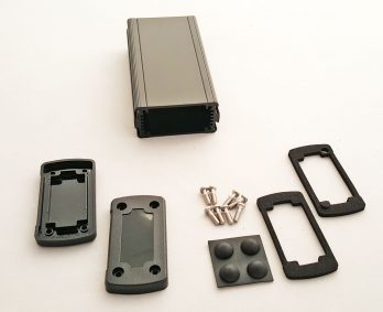 Extruded Aluminum Enclosure Black with plastic cover EXN-23352-BKP