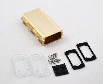 Extruded Aluminum Enclosure Gold with plastic cover EXN-23352-GDP