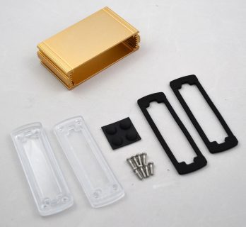 Extruded Aluminum Enclosure Gold with plastic cover EXN-23353-GDP