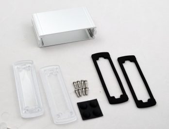 Extruded Aluminum Enclosure Silver with Plastic Cover EXN-23353-SVP