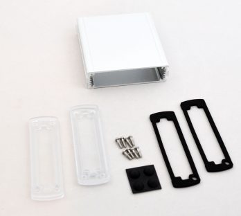 Extruded Aluminum Enclosure Silver with Plastic Cover EXN-23354-SVP