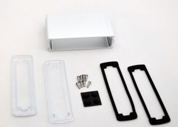 Extruded Aluminum Enclosure Silver with Plastic Cover EXN-23359-SVP