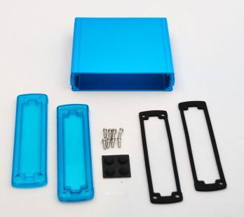 Extruded Aluminum Enclosure Blue with Plastic Cover EXN-23360-BLP