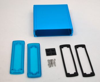 Extruded Aluminum Enclosure Blue with Plastic Cover EXN-23361-BLP