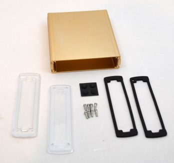 Extruded Aluminum Enclosure Gold with plastic cover EXN-23361-GDP