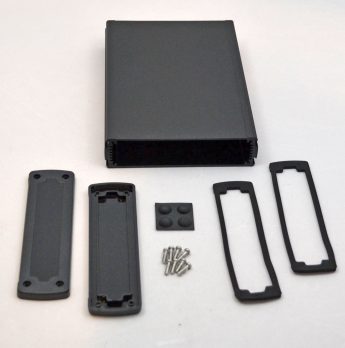 Extruded Aluminum Enclosure Black with plastic cover EXN-23362-BKP