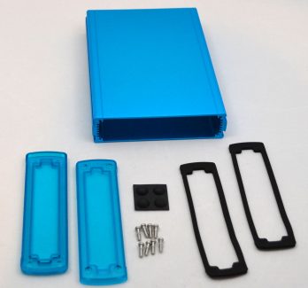Extruded Aluminum Enclosure Blue with Plastic Cover EXN-23362-BLP
