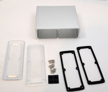 Extruded Aluminum Enclosure Silver with Plastic Cover EXN-23365-SVP