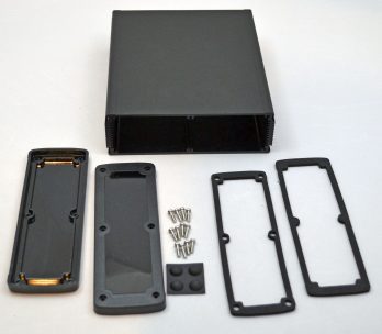 Extruded Aluminum Enclosure Black with plastic cover EXN-23366-BKP
