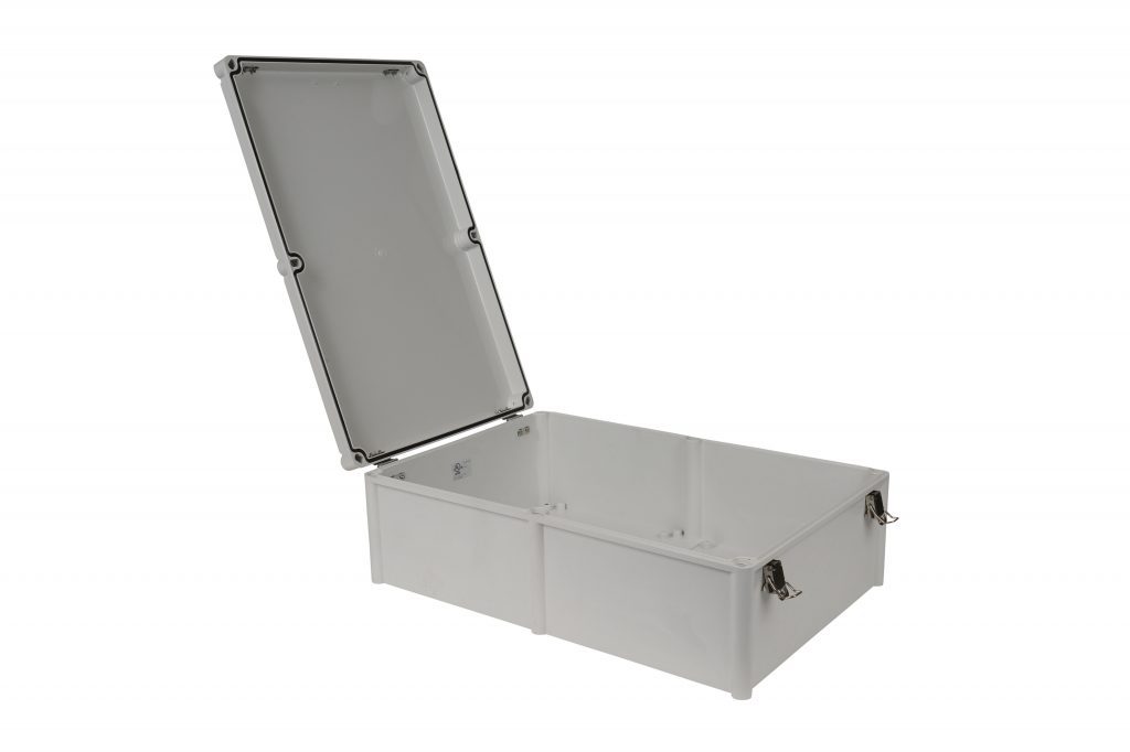 Fiberglass Box with Self-Locking Latch PTH-22762-L - Bud Industries