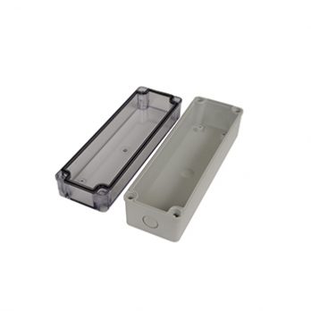 Fiberglass Box with Knockouts and Clear Cover PTK-18427-C open