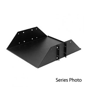 Ventilated Open Rack Shelf Black 19 x 5.25 Inches SA-1766-BT