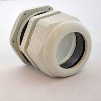 IP66 Nylon Cable Gland Thin Wall, Gray PG-63, for 1.65-1.97 Inch Cables