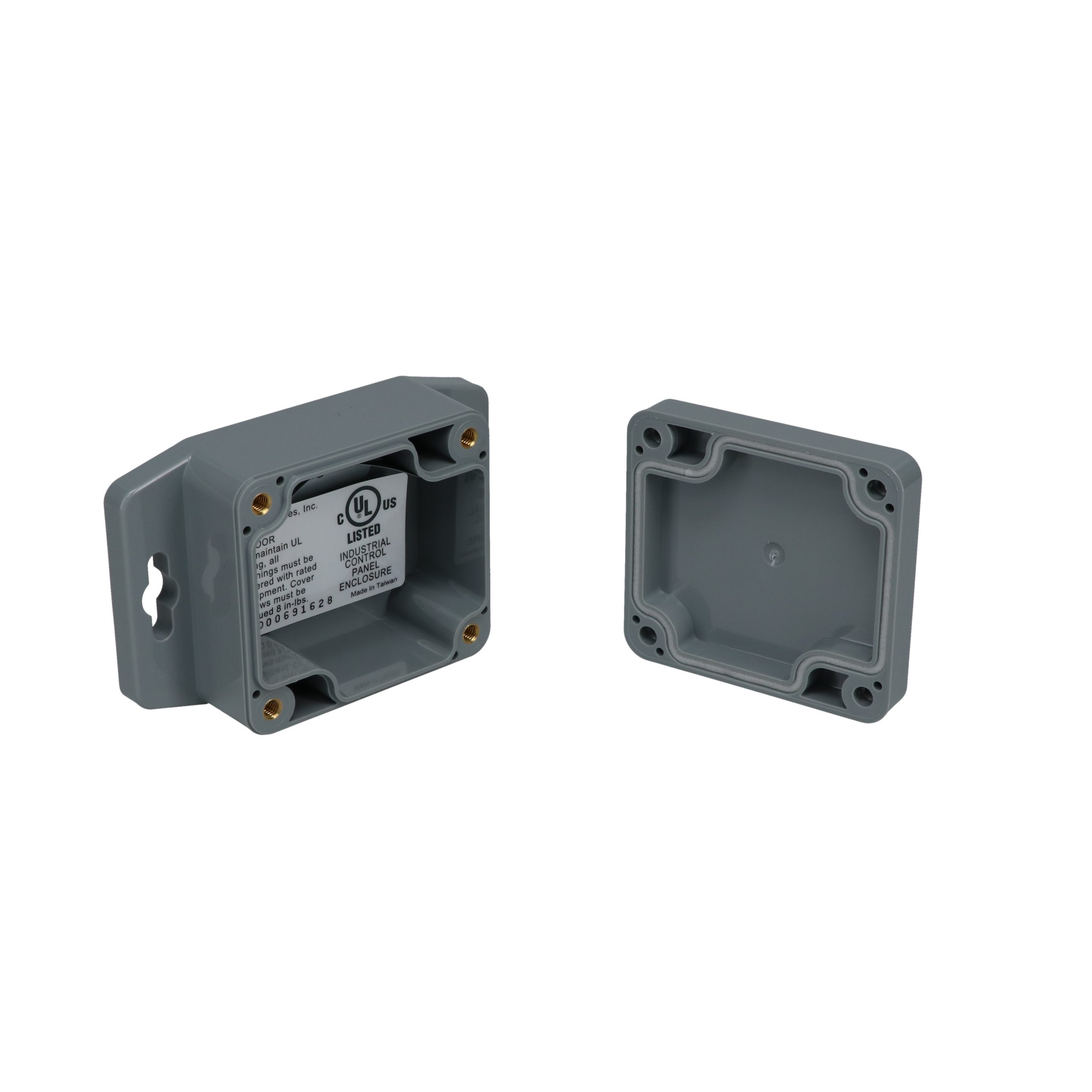 IP65 NEMA 4X Box Dark Gray with Mounting Brackets PN1320DGMB Bud