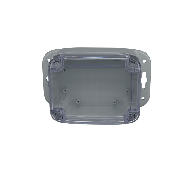 IP68/NEMA 6P Plastic Enclosure with Mounting Flanges and Clear Cover  PU-16534-C