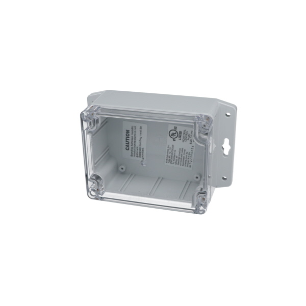 IP68 NEMA 6P Box with Clear Cover and Mounting Brackets PN-1323-ACMB