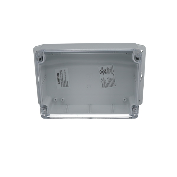 IP68 NEMA 6P Box with Clear Cover and Mounting Brackets PN-1324-ACMB