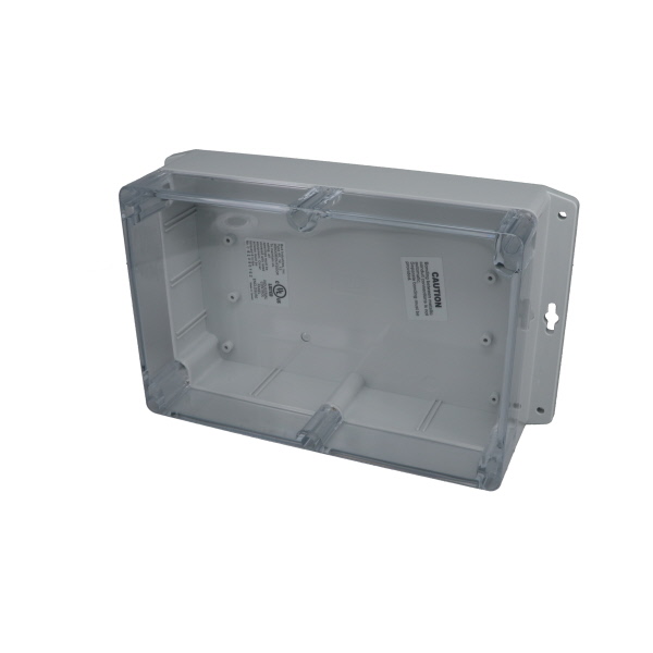 IP68 NEMA 6P Box with Clear Cover and Mounting Brackets PN-1329-ACMB