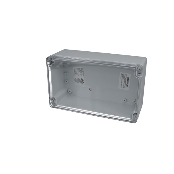 IP68 NEMA 6P Box with Clear Cover and Mounting Brackets PN-1333-ACMB
