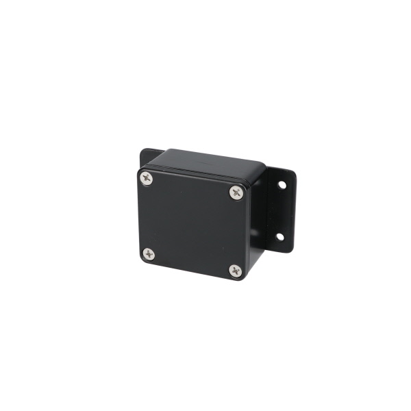 Aluminum Enclosure with Mounting Flanges Black AN-2801-AB