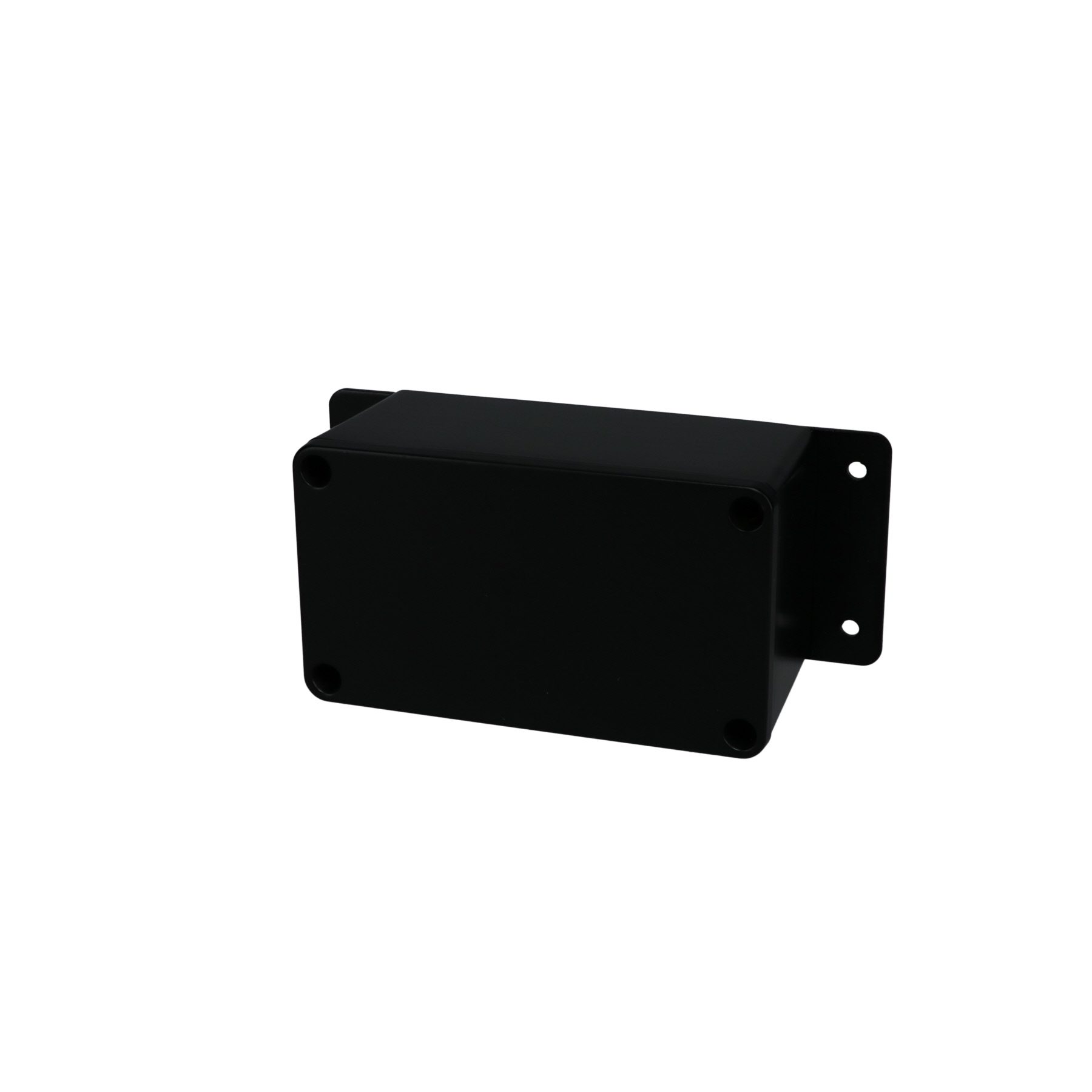 Aluminum Enclosure with Mounting Flanges Black AN-2803-AB