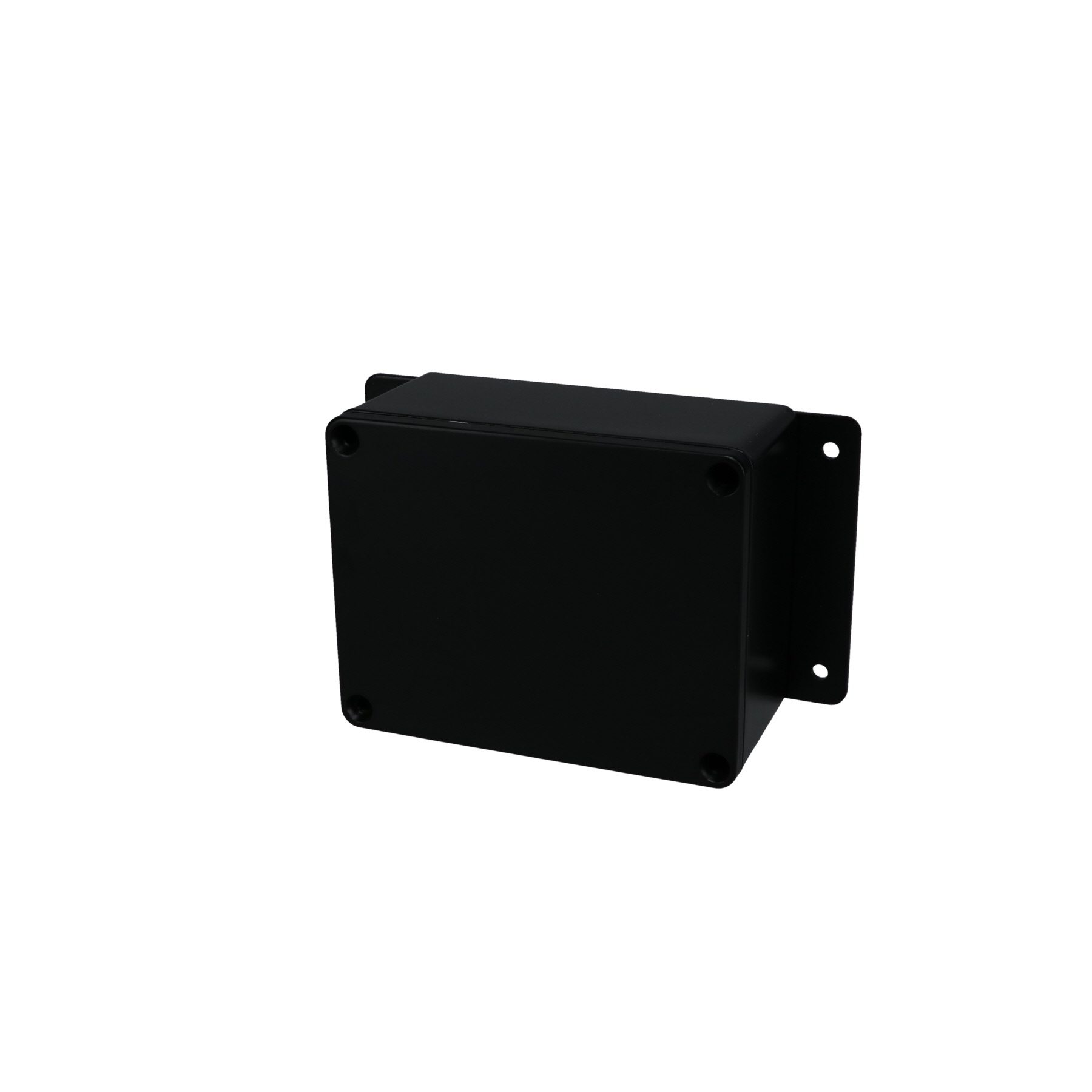 Aluminum Enclosure with Mounting Flanges Black AN-2804-AB