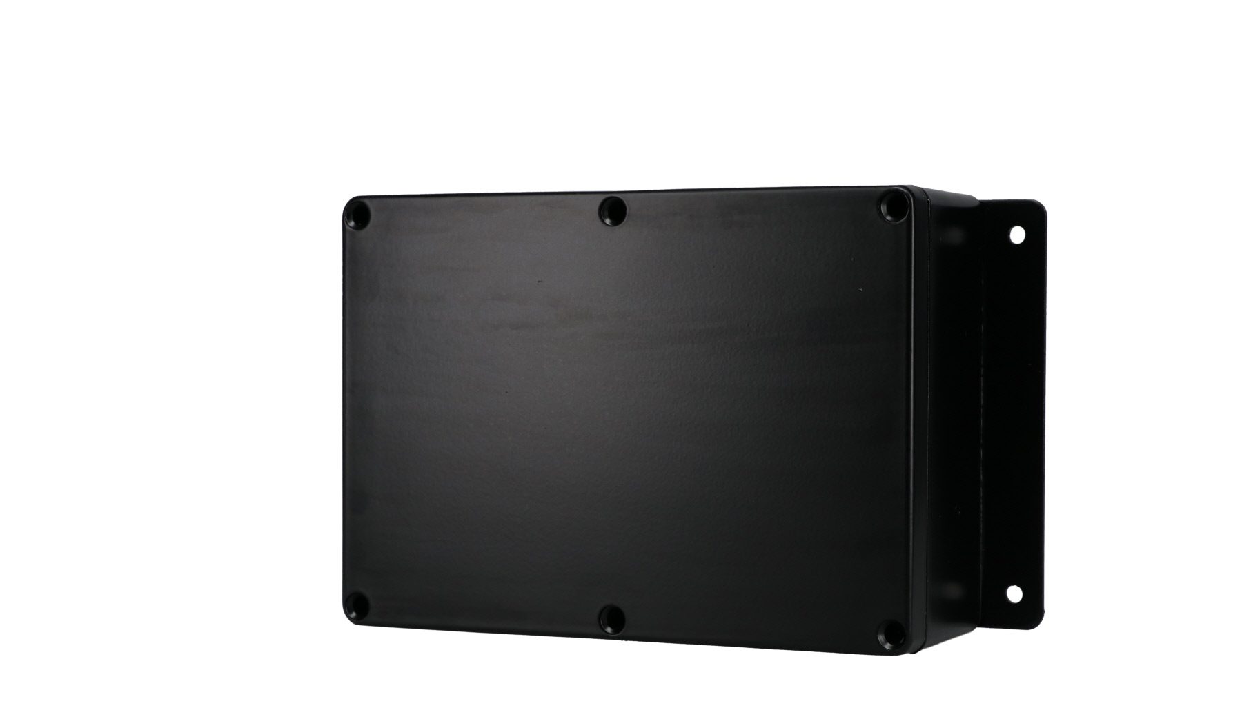 Aluminum Enclosure with Mounting Flanges Black AN-2806-AB