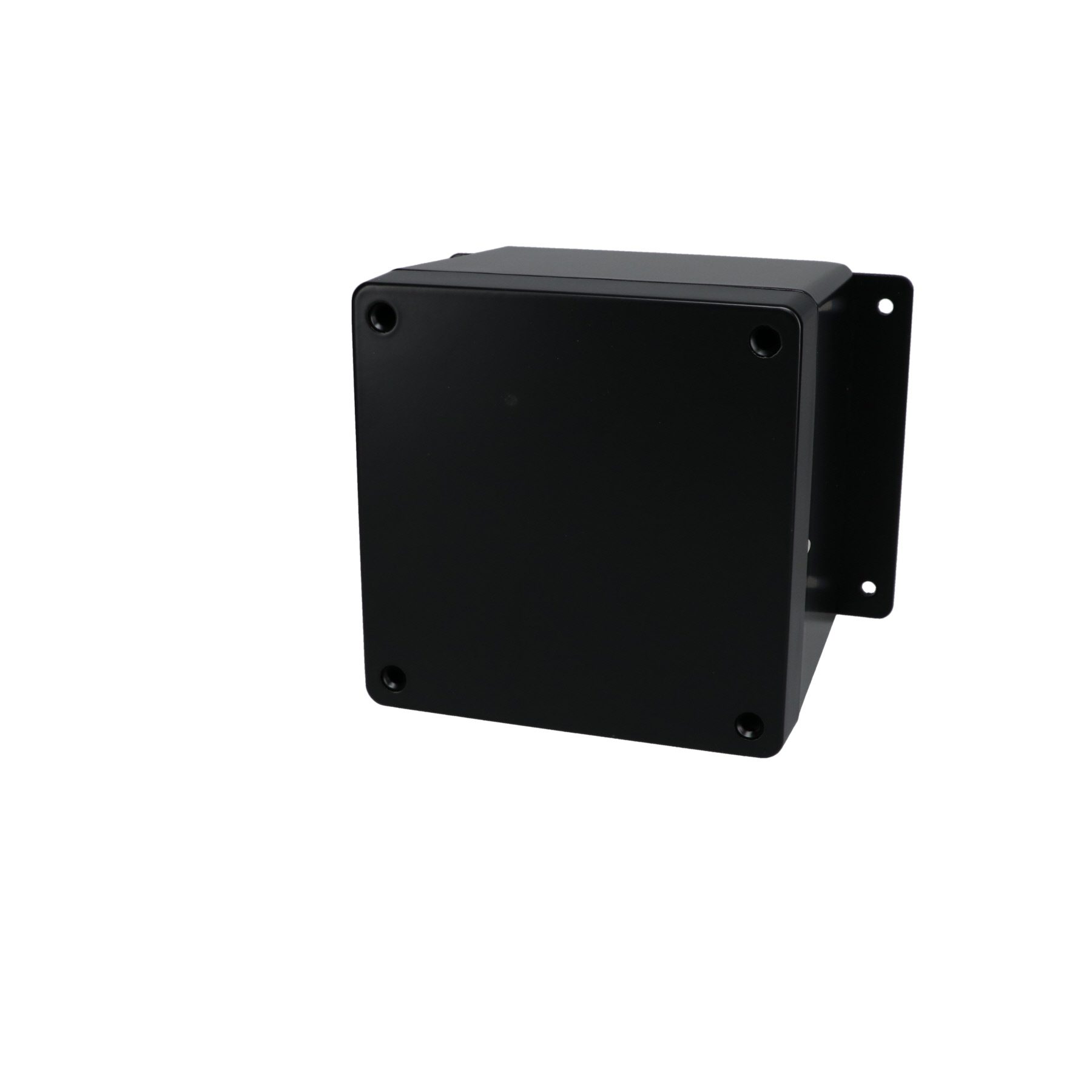 Aluminum Enclosure with Mounting Flanges Black AN-2809-AB