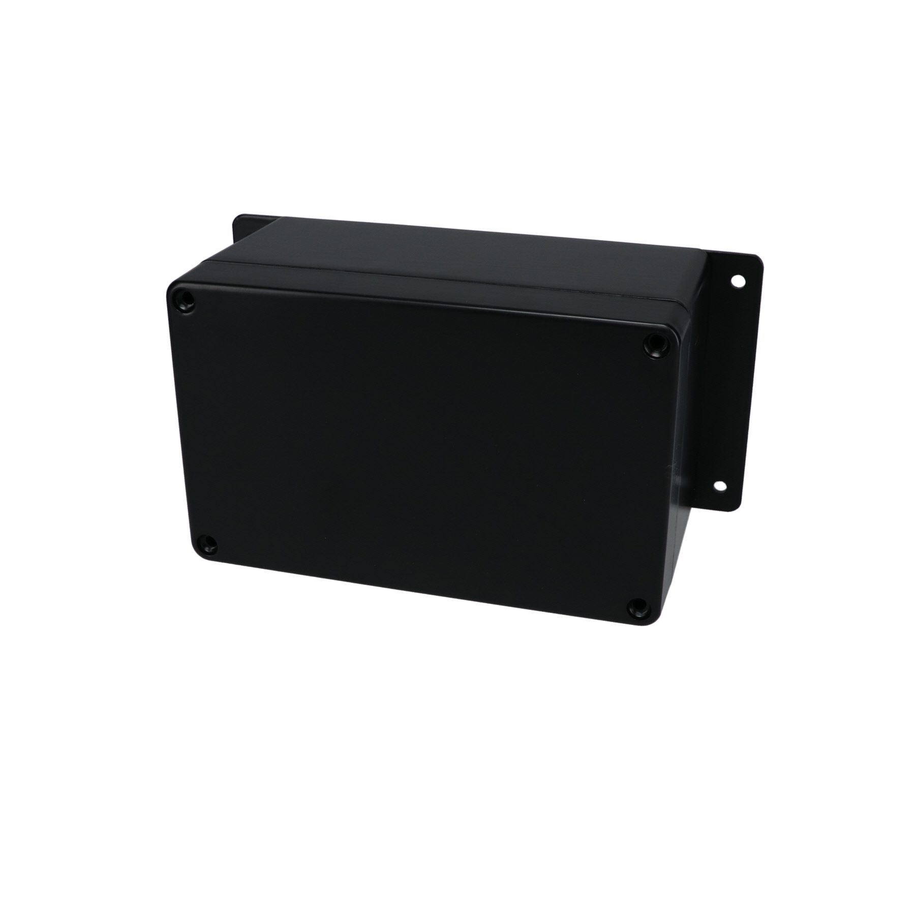 Aluminum Enclosure with Mounting Flanges Black AN-2817-AB
