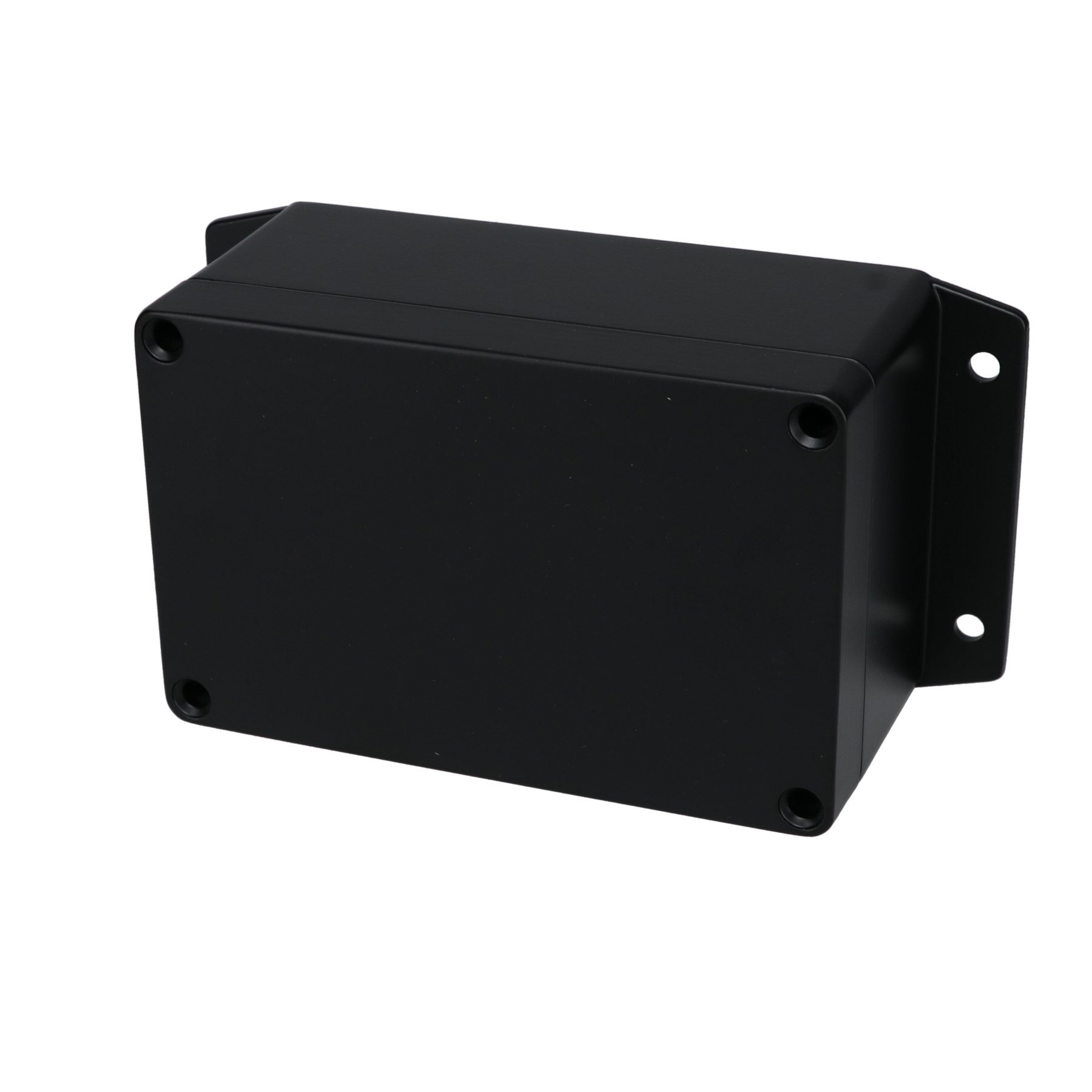 Aluminum Enclosure with Mounting Flanges Black AN-2864-AB