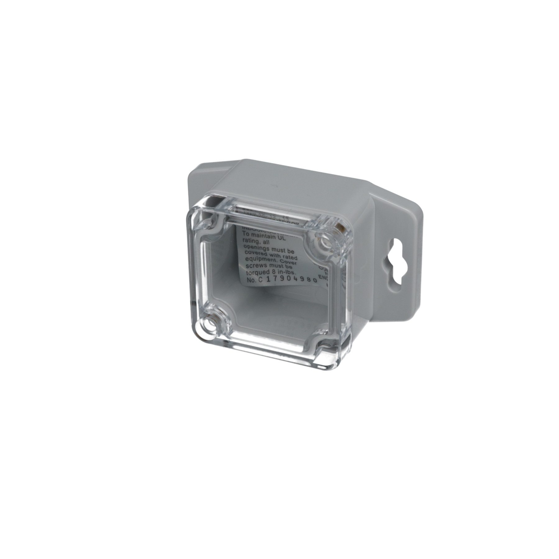 IP65 NEMA 4X Box with Clear Cover and Mounting Brackets PN-1330-CMB
