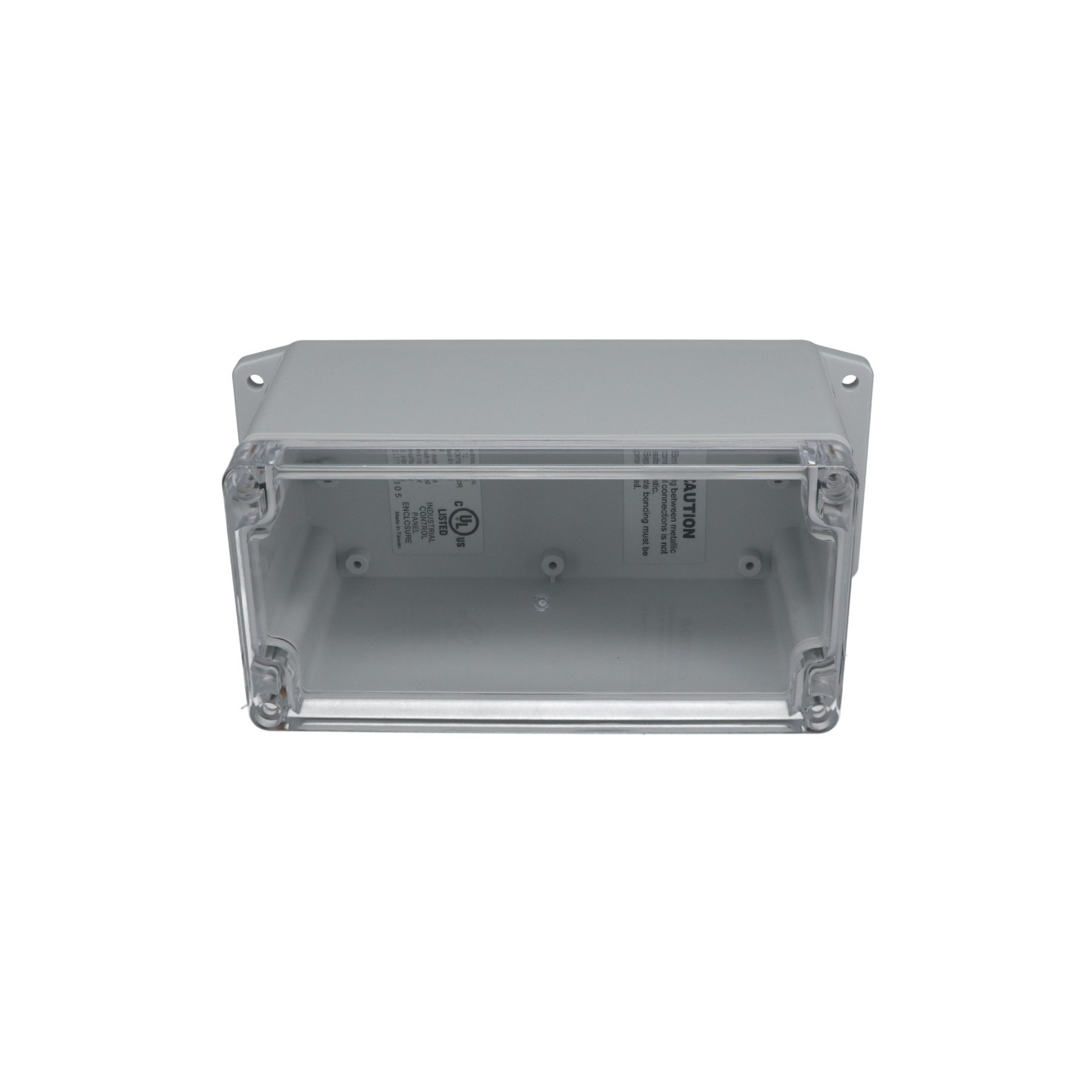 IP65 NEMA 4X Box with Clear Cover and Mounting Brackets PN-1333-CMB
