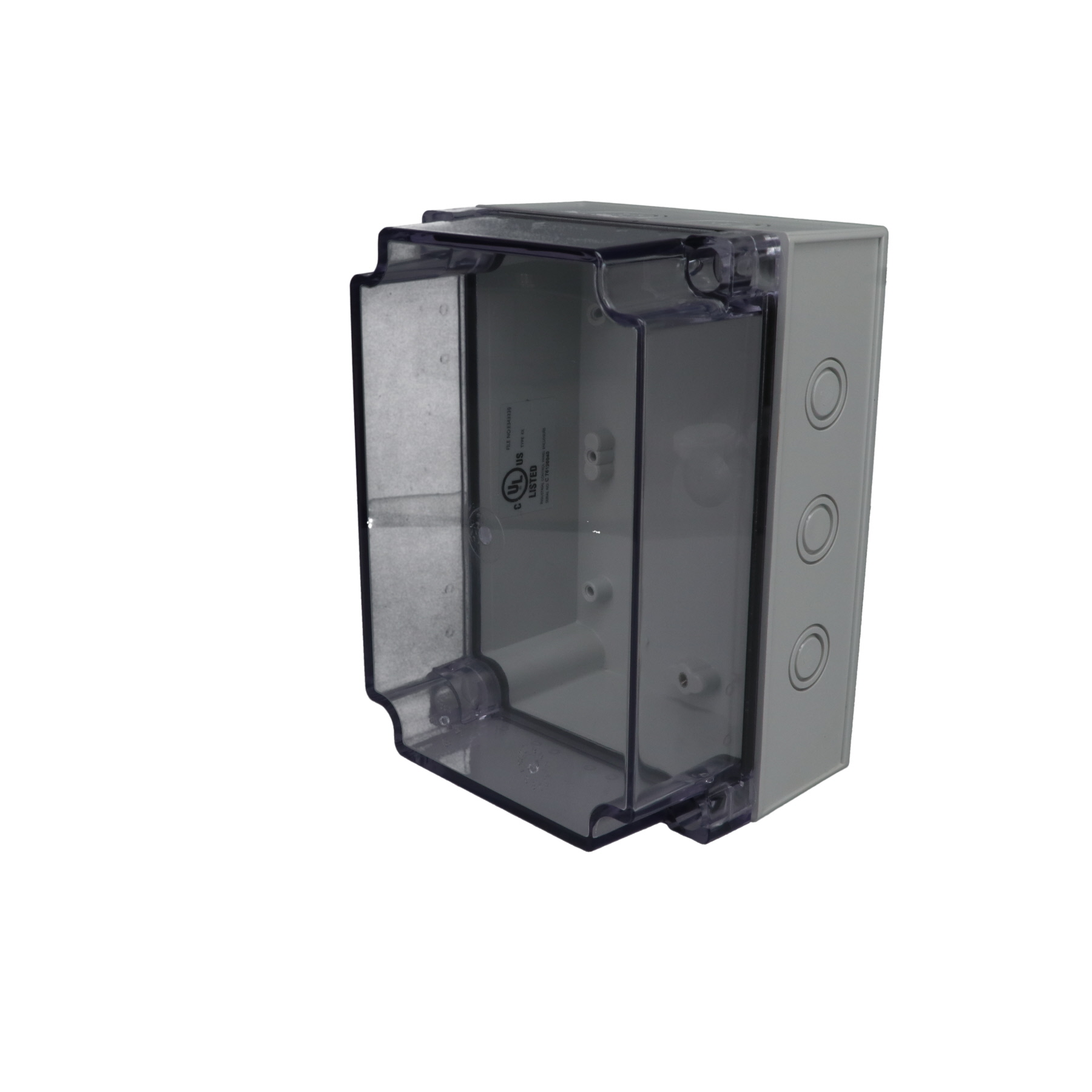 Fiberglass Box with Knockouts and Clear Cover PTK-18429-C