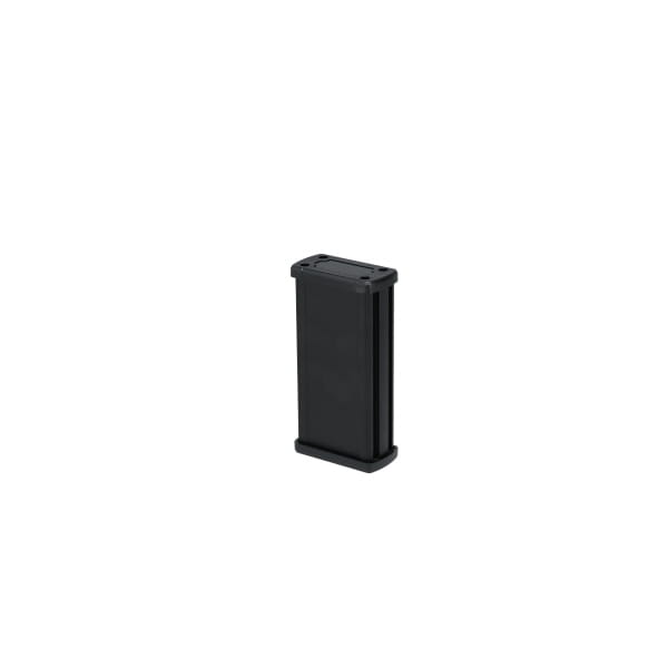 Extruded Aluminum Enclosure Black with Plastic Cover EXN-23352-BKP