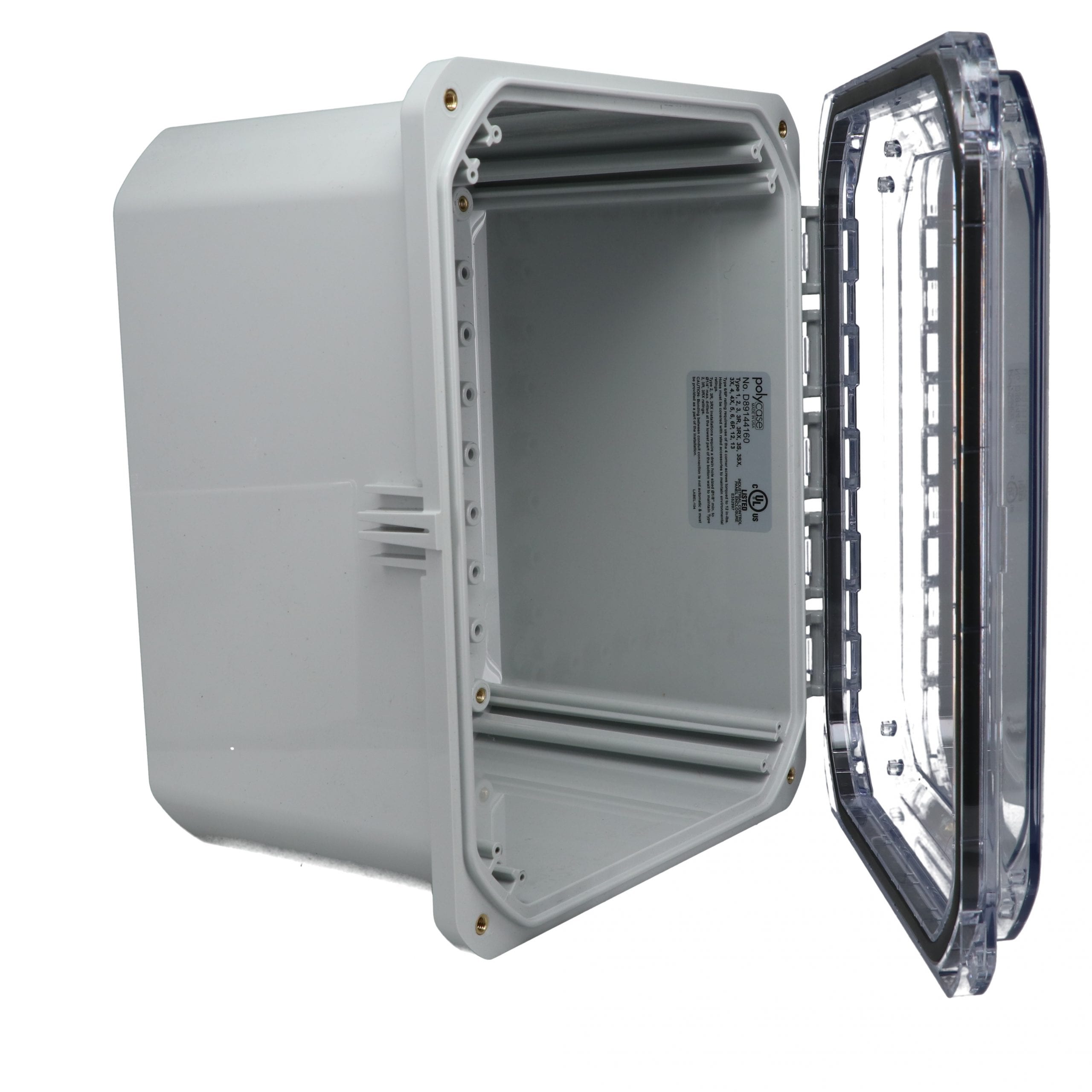 DPH28711C HeavyDuty NEMA 6P IP68 Plastic Enclosure, Clear Hinged