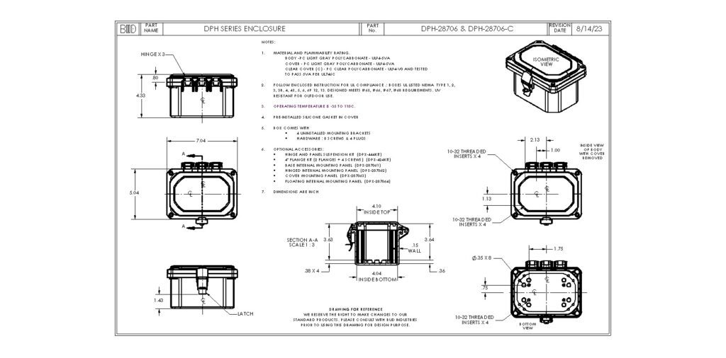 DPH-28706 Dimensions