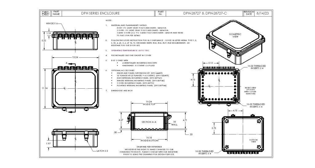 DPH-28727-C Dimensions