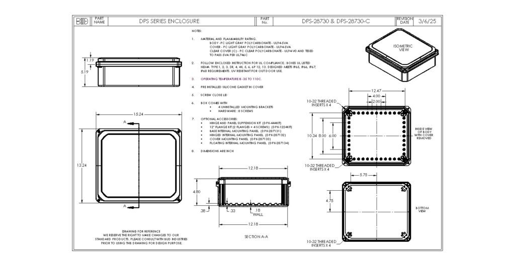 DPS-28730 Dimensions