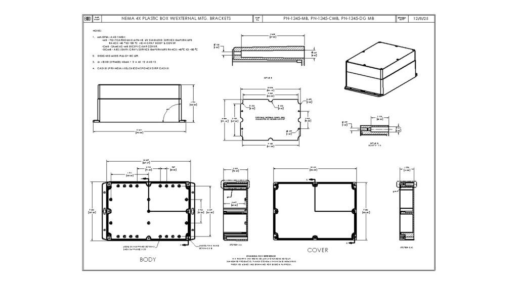 PN-1345-DGMB Dimensions