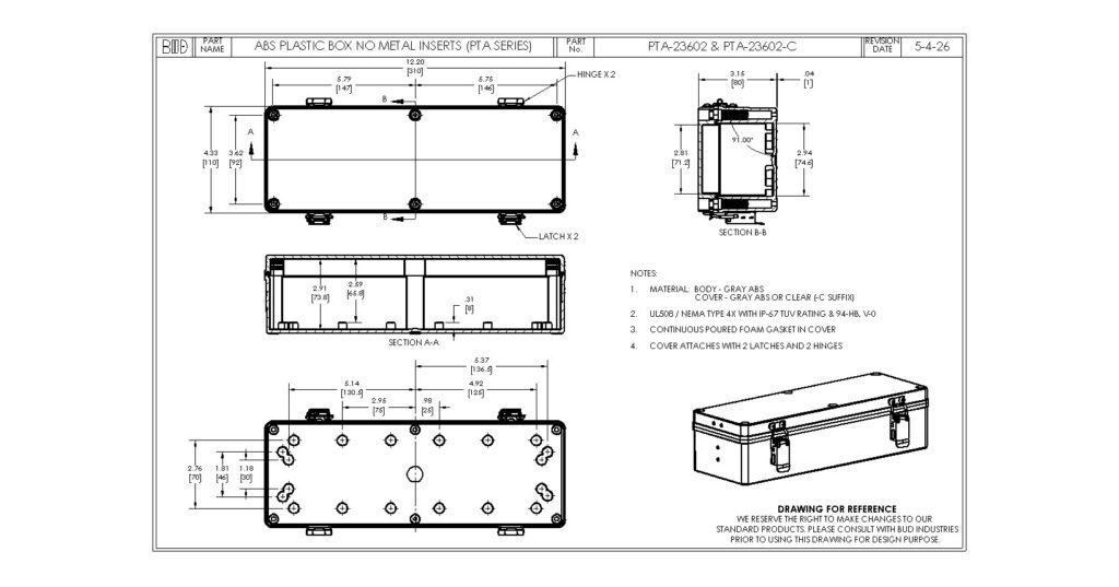 PTA-23602 Dimensions